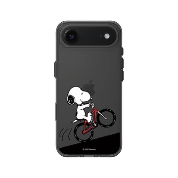 iPhone Air Clear (相機按鈕) 酷墨灰 - 史努比 Snoopy - 騎腳踏車