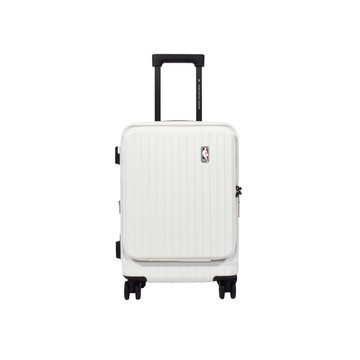 NBA 前掀 行李箱 20吋 白