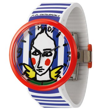 o.d.m. Time Gallery 時光畫廊系列腕錶-藍白/40mm