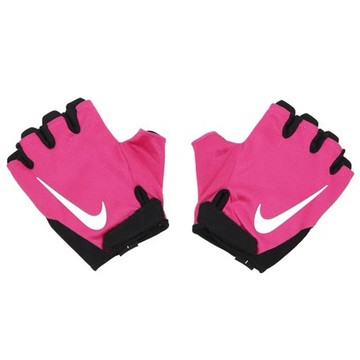 【NIKE耐吉】女用健身重訓舉重半指手套-桃紅色(N1012314696/HQ4710696) 防滑止汗透氣孔洞 單車自行車健力適用 重量訓練 M GYM ESSENTIAL 2.0 女生生日禮物