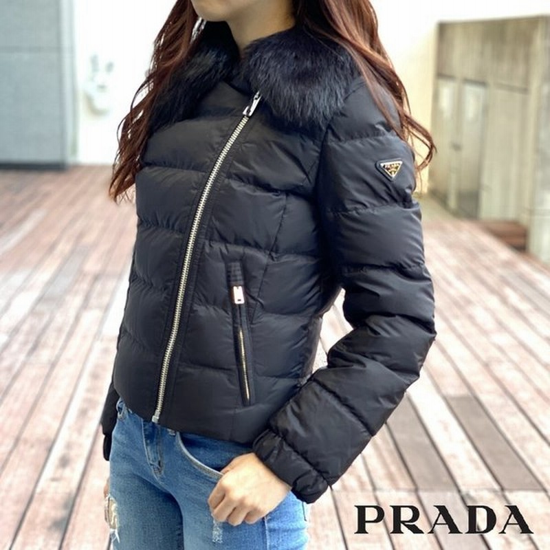 Prada プラダ ファーアウター ダウンジャケット アウター ショート丈 コート レディース Nero ブラック 黒 29y510 通販 Lineポイント最大0 5 Get Lineショッピング