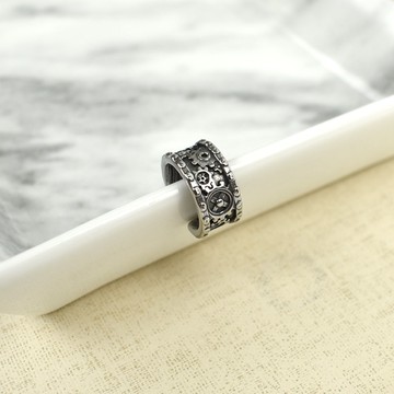 夾式耳環 鋼製寬版齒輪設計耳骨夾【NDF38】