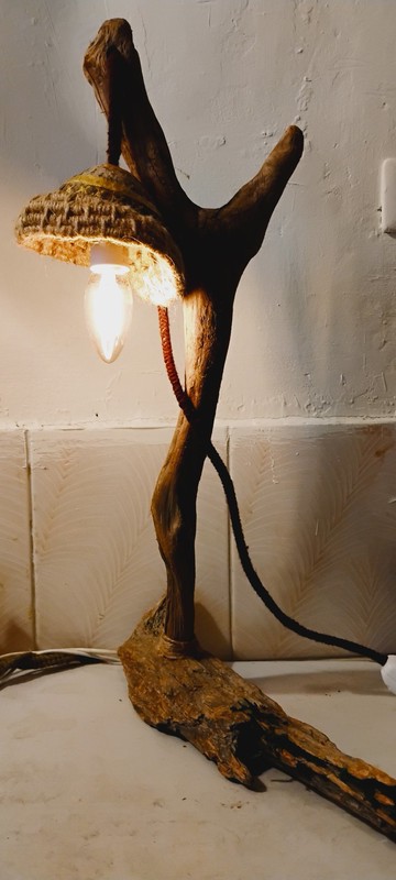 【Sunset of Dulan】都蘭夕陽。手工漂流木可調式氛圍燈