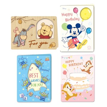 迪士尼Disney 窗口萬用卡片-維尼/米奇/三眼怪/奇奇蒂蒂