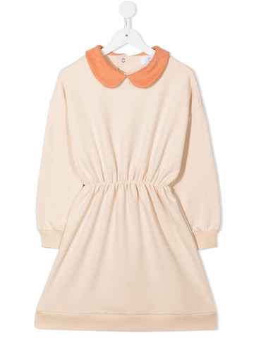 Eshvi Kids - peter-pan organic cotton dress - kids - Organic Cotton - 4 yrs - Neutrals