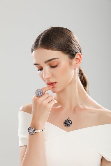 【聖誕禮物】【畢業禮物】紫水晶S925純銀電白金鋯石開口均碼戒