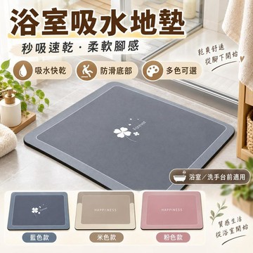 【吸水速乾防滑】硅藻泥地墊 玄關門口腳踏墊 浴室吸水墊 廚房防滑墊 耐髒居家地墊