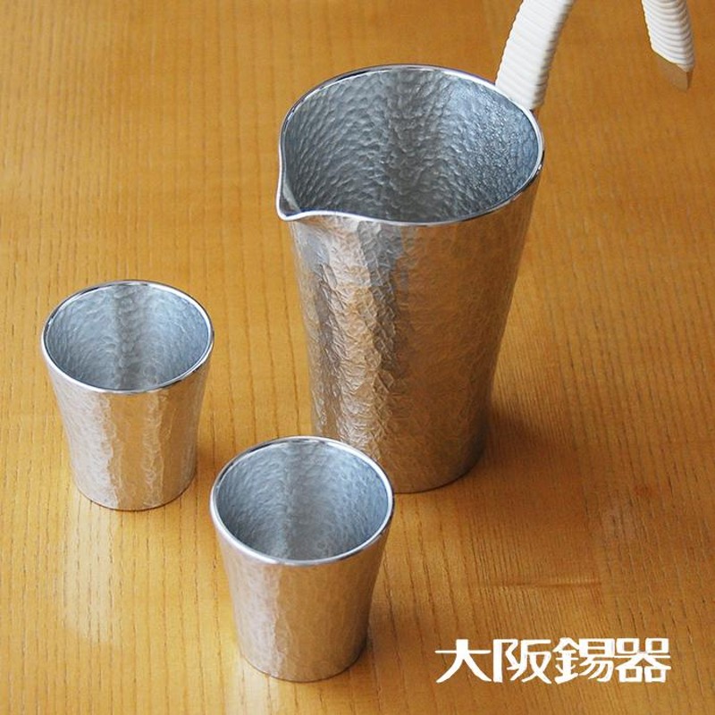 大阪錫器 酒器セット 六花 錫製品 錫製 大阪 錫器 ぐい呑み ぐい飲み