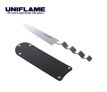 丹大戶外用品 日本【UNIFLAME】U662021 不鏽鋼調理刀/大馬士革鋼/切肉刀/菜刀-Misaki精品