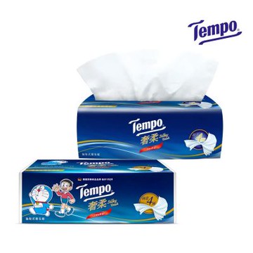 Tempo  奢柔4層抽取式衛生紙(無香/哆啦A夢限量版) 80抽x10包x5串/箱
