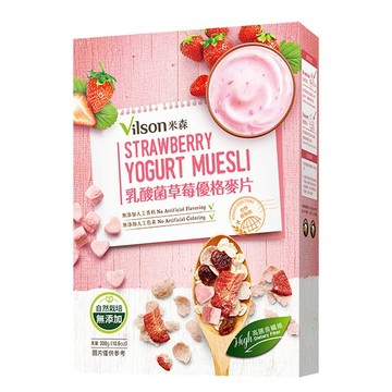 【米森 vilson】乳酸菌草莓優格麥片 12盒 (300g/盒)