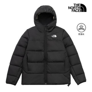 【The North Face 官方旗艦】線上獨家款｜北面男款黑色DWR防潑水連帽鋪棉外套｜8KBXJK3
