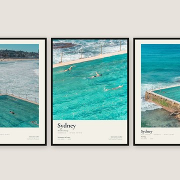 Bondi Icebergs Vol.2 — 澳洲雪梨 | 設計海報，共 4 款設計