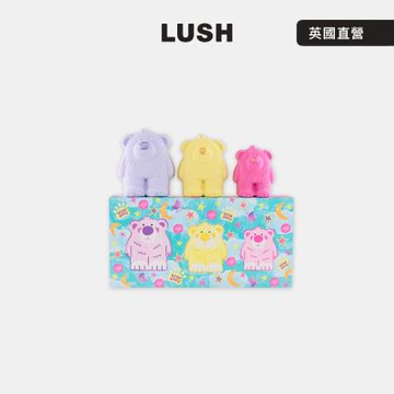 【LUSH 嵐舒】小熊密友 泡澡禮盒(汽泡彈x3/薰衣草/橘子/玫瑰/聖誕節/交換禮物/送禮)