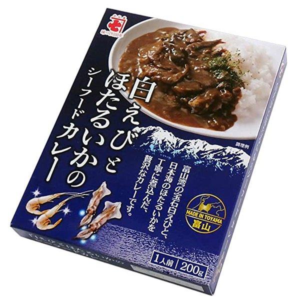 かね七 白えびとほたるいかのシーフードカレー 3個セット 富山