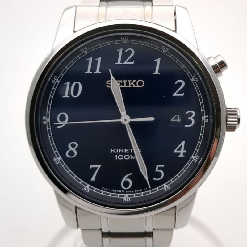 保証付 SEIKO KINETIC SKA777P1 5M82-0BD0 791559 ステンレススチール ...