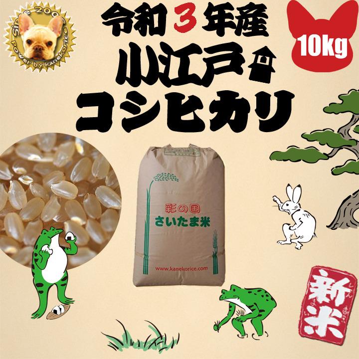 農薬少なめで安心 令和5年 埼玉県川越産 コシヒカリ 玄米 10kg 分搗き指定 精米無料