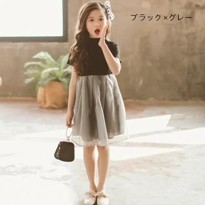 ワンピース キッズ 子供服 女の子 夏服 半袖ワンピース チュール 韓国子供服 ジュニア ベビー服 子供ドレス 女児 お姫様 通販 Lineポイント最大get Lineショッピング