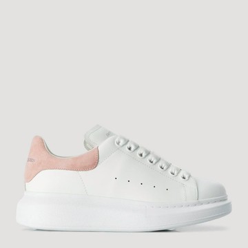 Alexander McQueen White And Pink Leather Sneakers