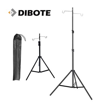 迪伯特DIBOTE 鋁合金輕巧型伸縮三腳燈架 露營燈架 營燈柱架