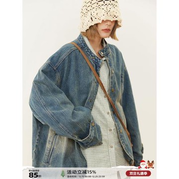 HOTHORSE火山馬 2025春秋新品日系復古百搭做舊水洗牛仔外套女