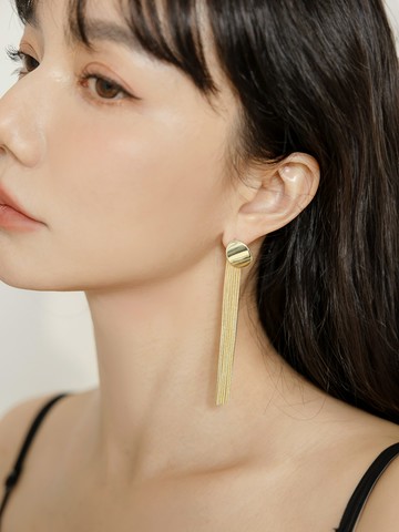 輕奢質感流蘇925銀針耳環