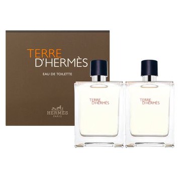 HERMES愛馬仕 大地男性淡香水禮盒(50ml*2)_國際航空版
