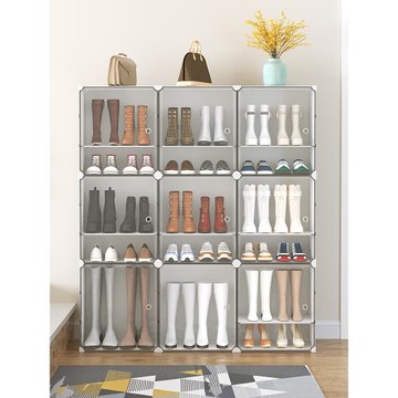 鞋盒收納盒長靴子收納神器塑料鞋柜省空間防塵網紅透明抽屜式鞋架