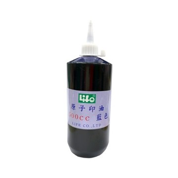 徠福 原子印油 500CC (藍) / 瓶 NO.2288