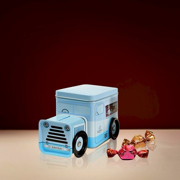 [快速出貨]【GODIVA】G Cube 松露巧克力藍色小貨車鐵盒10顆裝