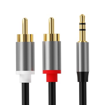 3.5mm轉RCA一分二梅花音源線3.5mm轉AV音訊號連接線 2m  7240  1條