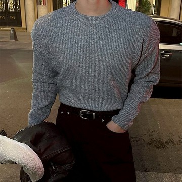 正韓堅固厚實羊毛八字圓領針織上衣 7色 YUPPIE 預購商品 0119