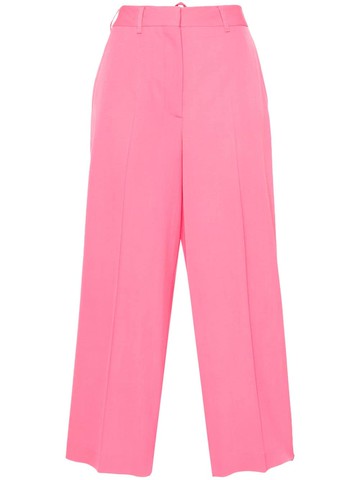 Stella McCartney - tailored wool straight trousers - women - Wool/Elastane - 42 - Pink