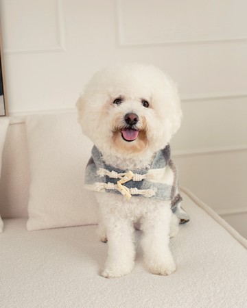 可調節英倫毛呢寵物披風-L號