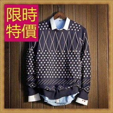 現貨+預購 毛衣 男針織衫-秋冬溫暖套頭圓領男長袖上衣63t3【獨家進口】【米蘭精品】