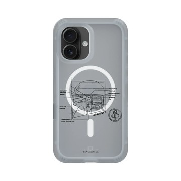 iPhone 16 AirX 流變灰 - 迪士尼-星際大戰 Star Wars - 波巴費特-線稿風格白