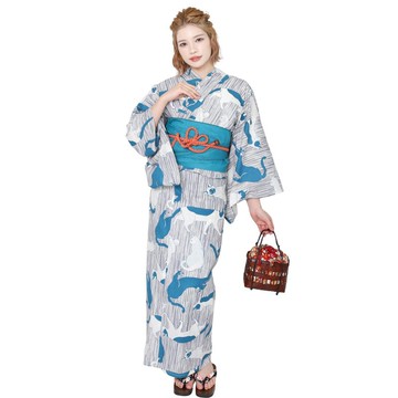 日本 和服 浴衣 女性 浴衣 腰封 2件組 S/F Size x23S/F-12