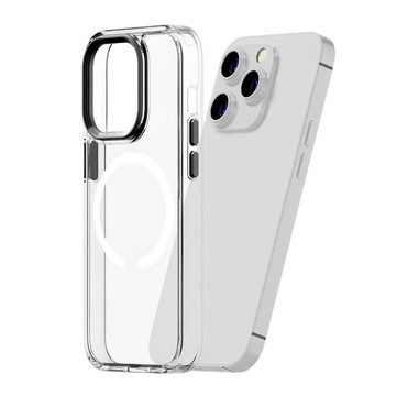 Q哥 鯨盾 手機殼，高透極淨雙料防護，軍規級防摔，相容MagSafe  iPhone 15  鼠尾草綠