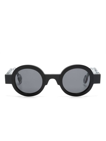 Anne et Valentin - round-frame tinted sunglasses - unisex - Acetate - 41 - Black