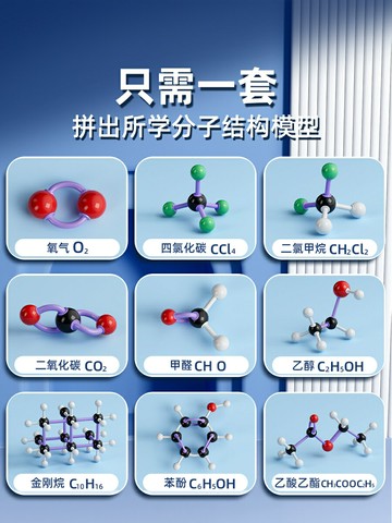 高中有機化學球棍模型物質分子原子簡單結構實驗器材套裝晶胞教具棍晶體細胞全套球空間填充教學用品蛋白質球【益三和】可開發票