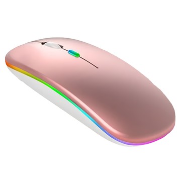 DTAudio 無線滑鼠 雙模版 藍牙5.1+2.4G 充電滑鼠  DTA-X100  玫瑰粉