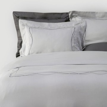 (組)克萊歐雙色刺繡500織天絲床被四件組加大 月石灰