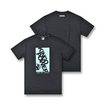 KINGO男款｜輕盈系列｜黑色舞龍紗印花T恤 411002