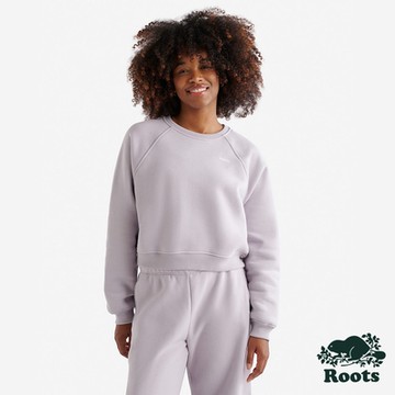 Roots女裝- CLOUD 圓領上衣-淡紫灰色
