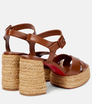 Christian Louboutin Calakala 85 leather espadrille sandals