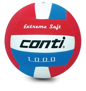 【H.Y SPORT】CONTI 1000系列 安全軟式排球 (5號球) 白藍紅  # V1000
