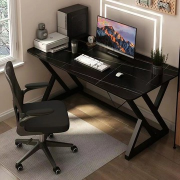 加厚巖板電腦桌臥室電競桌辦公桌子學習桌家用學生書桌出租屋簡約【益三和】可開發票