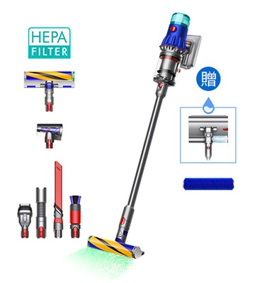 【領券再折】Dyson V12 Detect Slim™ Fluffy 輕量無線吸塵器 (旗艦洗地雙頭組)