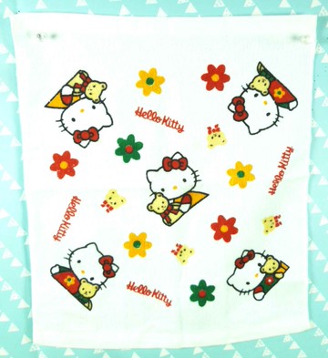 【震撼精品百貨】Hello Kitty 凱蒂貓~中毛巾~彩色花花~熊熊