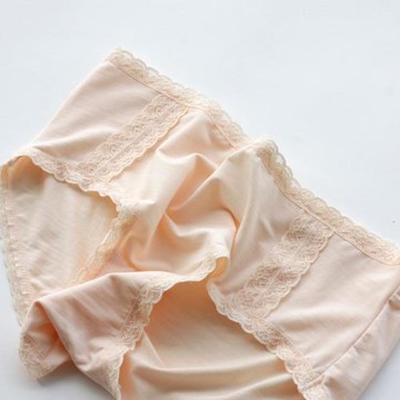 STW女士內褲莫代爾三角褲中腰大碼 蕾絲花邊性感無痕透氣內褲女